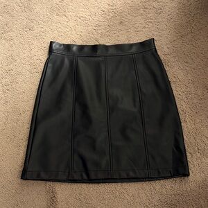 Banana Republic Black Faux Leather Skirt